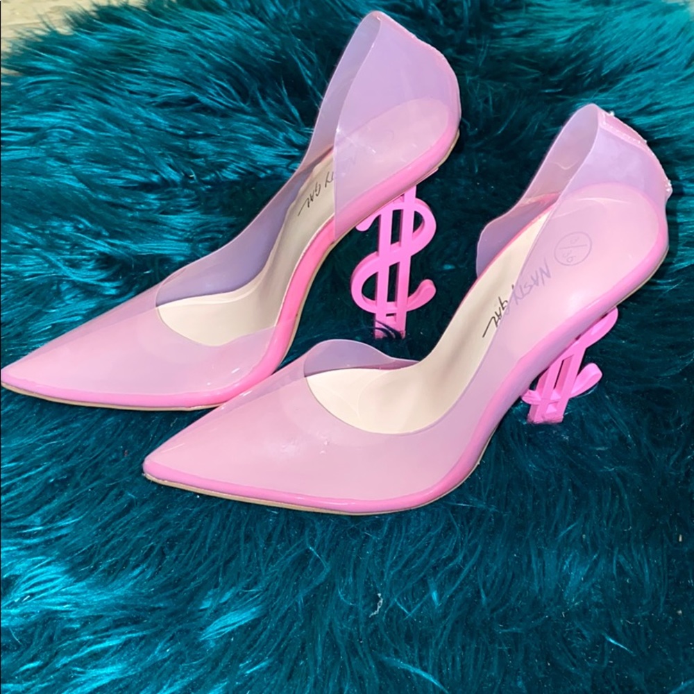 Nasty Gal dollar sign pumps